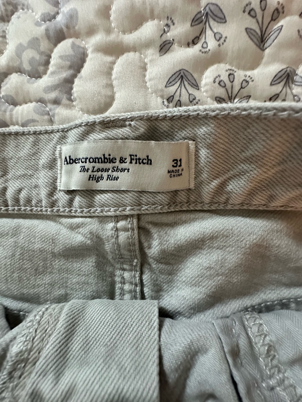 Abercrombie & Fitch Light Gray Denim Shorts, The Loose Short